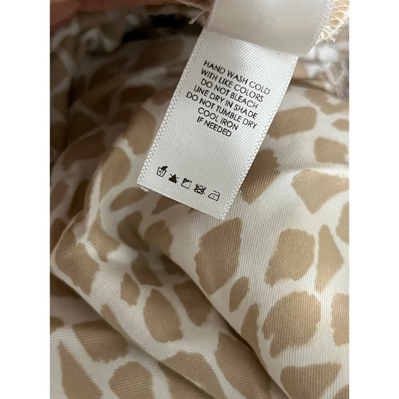 Unsubscribed XS Trapeze Sundress Silk Animal Print Sleeveless Criss Cross Back - Picture 5 of 11